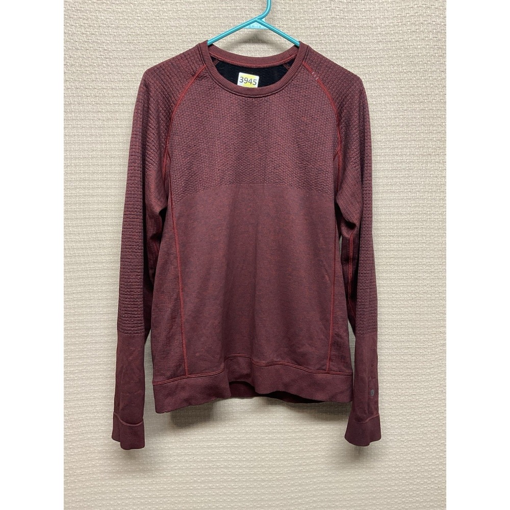 Lululemon Mens Engineered Warmth Crew Long Sleeve Merino Wool Blend Sz Medium